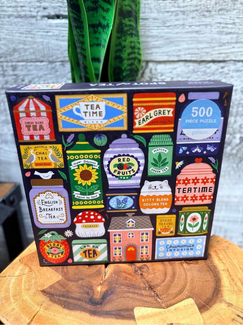 Galison | "Spot of Tea" 500pc Colourful Tea Accessories Jigsaw Puzzle - Complete